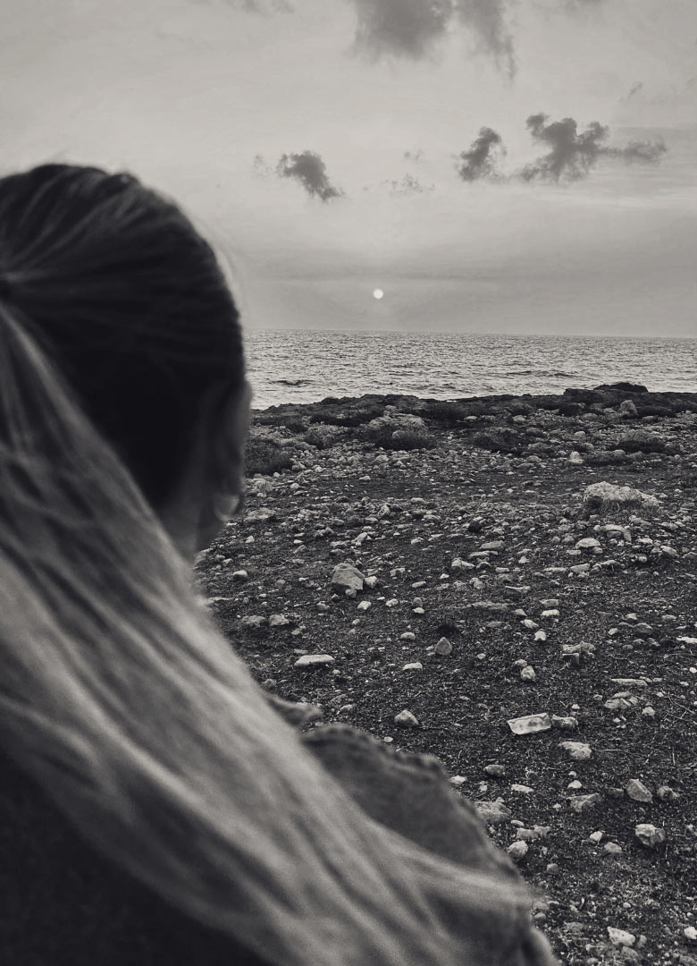 Angst loswerden: Moni am Strand